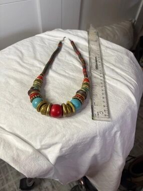 Bohemian Multicolor Beaded Statement Necklace - Unbranded